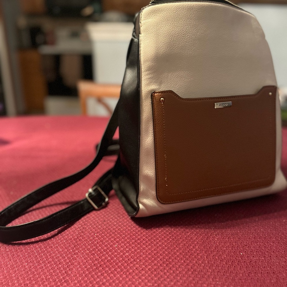 Aldo Cream and Brown Men's Backpack
